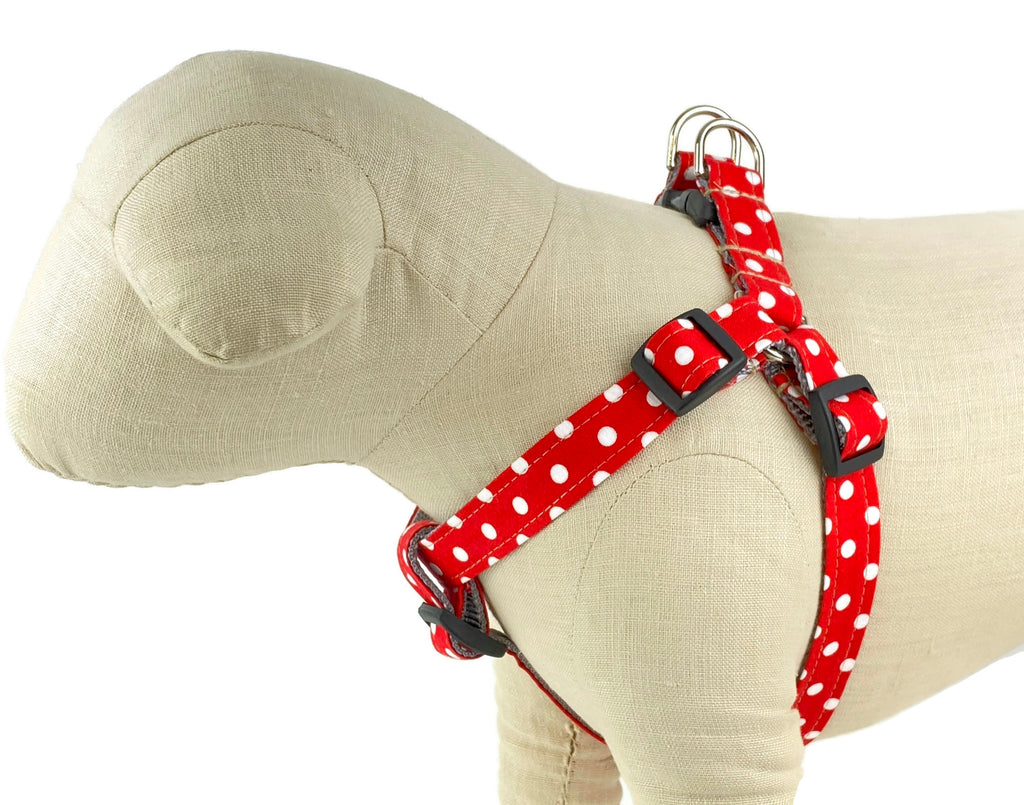 Red/White Polka Dot Dog Harness