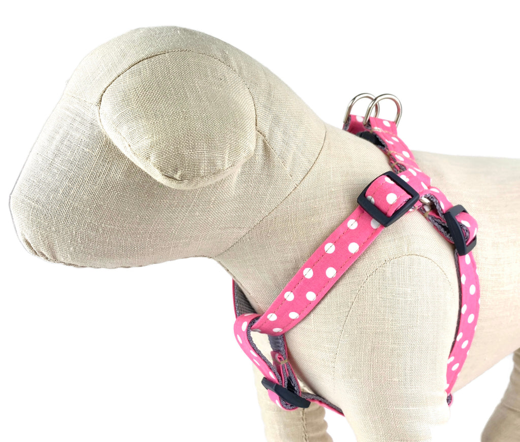 Bubblegum Polka Dot Dog Harness